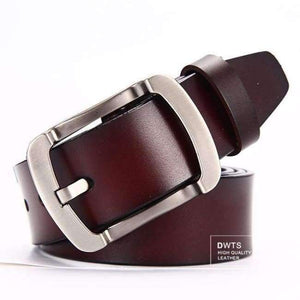 Planet Gates E BROWN / 95cm [DWTS]Men's belt leather belt men male genuine leather strap luxury pin buckle casual men's belt Cummerbunds ceinture homme