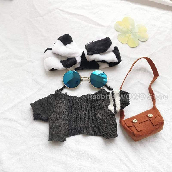 30cm LaLafanfan Cafe Duck Plush Toy Doll Clothes  Cartoon Yellow Duck Stuffed Dolls Doll Accessories Kids Toys Gift For Children