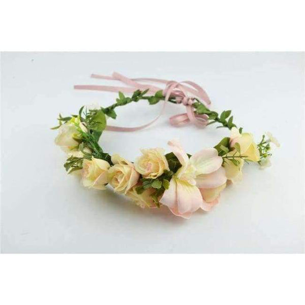 Planet Gates E / free size 2018 Bride Wedding Flower Headband Wreath Hairband Party Flower Girl Hair Accessories Flower Crown garland Flower Headpiece