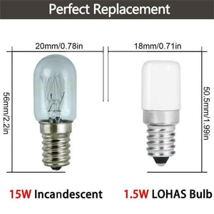Planet Gates E14 LED Cooker Hood Bulbs 1.5W ses Fridge LED Light Bulbs 2700K/6000K White Replacement for 15W Halogen Lamp, 135lm