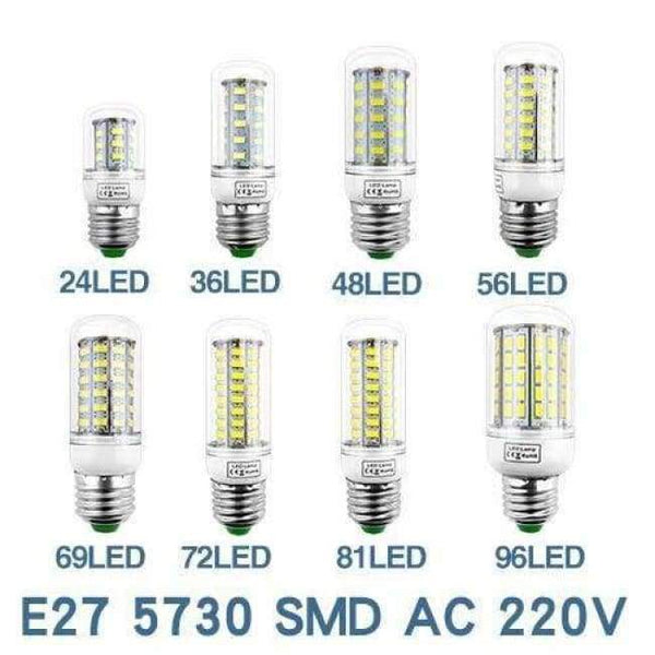 Planet Gates E27 LED Lamp E14 Bulb Lampada SMD5730 220V Corn Bulb Bombillas 24 36 48 56 69 72LEDs Chandelier Candle Light For Home Decoration