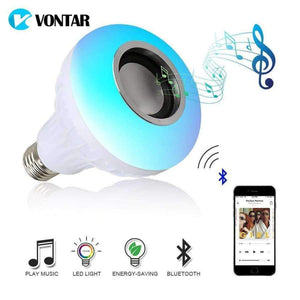 Planet Gates E27 with battery VONTAR E27 B22 Wireless Bluetooth Speaker+12W RGB Bulb LED Lamp 110V 220V Smart Led Light Music Player Audio with Remote Control