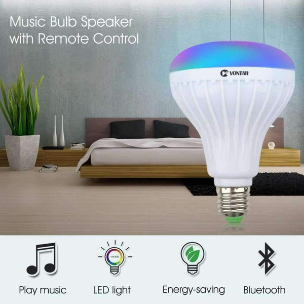Planet Gates E27 with battery VONTAR E27 B22 Wireless Bluetooth Speaker+12W RGB Bulb LED Lamp 110V 220V Smart Led Light Music Player Audio with Remote Control