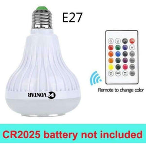 Planet Gates E27 without battery VONTAR E27 B22 Wireless Bluetooth Speaker+12W RGB Bulb LED Lamp 110V 220V Smart Led Light Music Player Audio with Remote Control