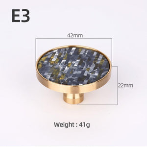 Brass Furniture Handles Elegant Door Knobs and Handles for Cabinet Kitchen Cupboard Drawer Pulls Wall Hanging Hooks Shell Resin