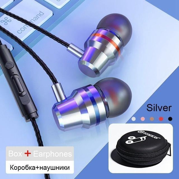 Planet Gates Earphones with Box 1 TOMKAS Wired Earbuds Headphones 3.5mm In Ear Earphone Earpiece With Mic Stereo Headset 5 Color For Samsung Xiaomi Phone Computer