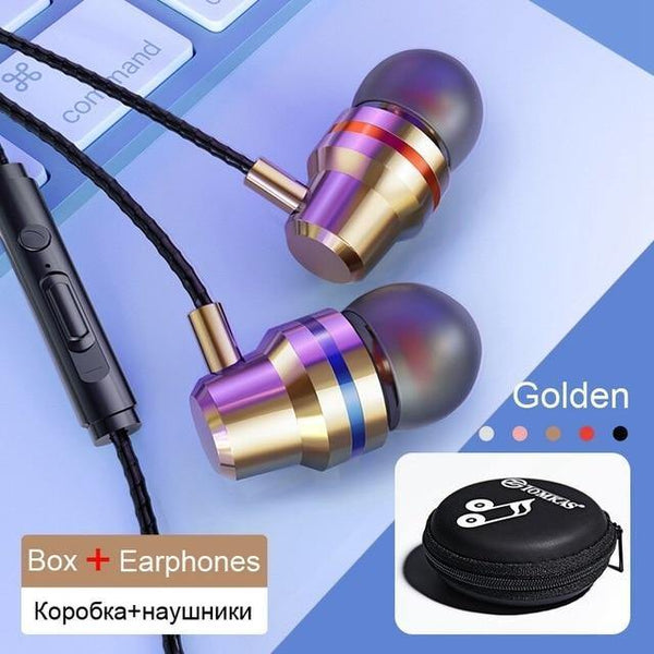 Planet Gates Earphones with Box 3 TOMKAS Wired Earbuds Headphones 3.5mm In Ear Earphone Earpiece With Mic Stereo Headset 5 Color For Samsung Xiaomi Phone Computer