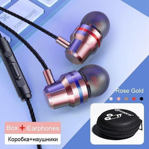 Planet Gates Earphones with Box 4 TOMKAS Wired Earbuds Headphones 3.5mm In Ear Earphone Earpiece With Mic Stereo Headset 5 Color For Samsung Xiaomi Phone Computer