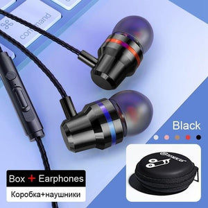 Planet Gates Earphones with Box TOMKAS Wired Earbuds Headphones 3.5mm In Ear Earphone Earpiece With Mic Stereo Headset 5 Color For Samsung Xiaomi Phone Computer