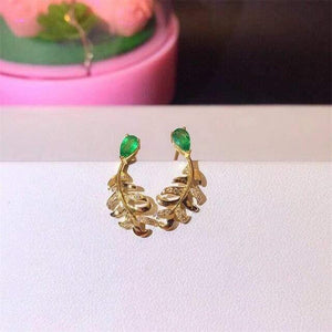 Planet Gates Earring Studs 18K Yellow Gold Diamond Gemstone 0.366 CT Pear Cut Natural Diamond Earrings Fine Jewelry