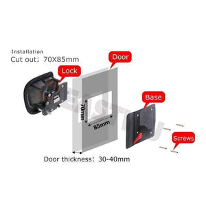 Planet Gates Eastwu CDL-02 Universal Travel RV Entry Door Lock Double Latch Zinc Alloy fit for 30-40mm board thickness