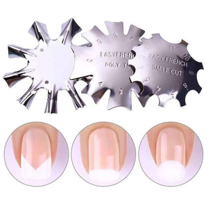 Planet Gates Easy French Line Edge Smile Cutter Nail Stencil Edge Trimmer Multi-size Nail Manicure Nail Art Styling Tool Set