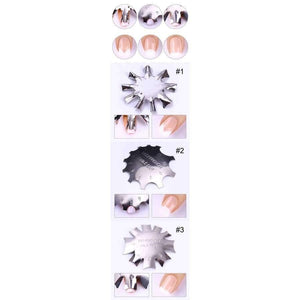 Planet Gates Easy French Line Edge Smile Cutter Nail Stencil Edge Trimmer Multi-size Nail Manicure Nail Art Styling Tool Set