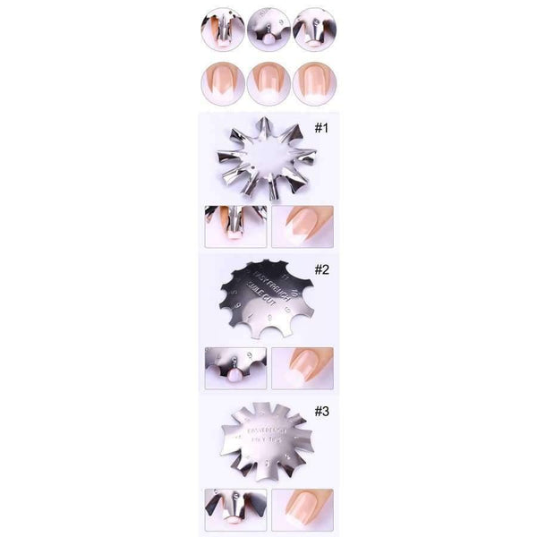 Planet Gates Easy French Line Edge Smile Cutter Nail Stencil Edge Trimmer Multi-size Nail Manicure Nail Art Styling Tool Set