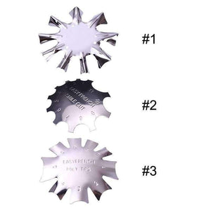 Planet Gates Easy French Line Edge Smile Cutter Nail Stencil Edge Trimmer Multi-size Nail Manicure Nail Art Styling Tool Set