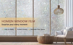Planet Gates Easy Install Sticky No Glue Window Film Self-Adhesive 3D Tint Decorative Stained Glass Film Privacy Stickers Tulip Window Cover