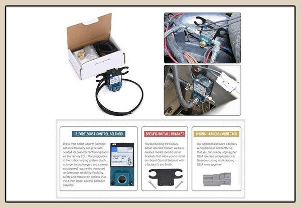 Planet Gates ECU 3 Port Electronic Turbo Boost Control Solenoid Valve For Subaru WRX STI FXT 02-07 JR-ECU02