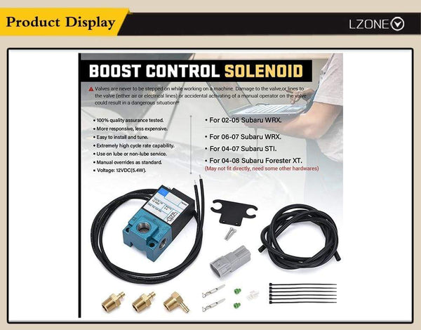 Planet Gates ECU 3 Port Electronic Turbo Boost Control Solenoid Valve For Subaru WRX STI FXT 02-07 JR-ECU02