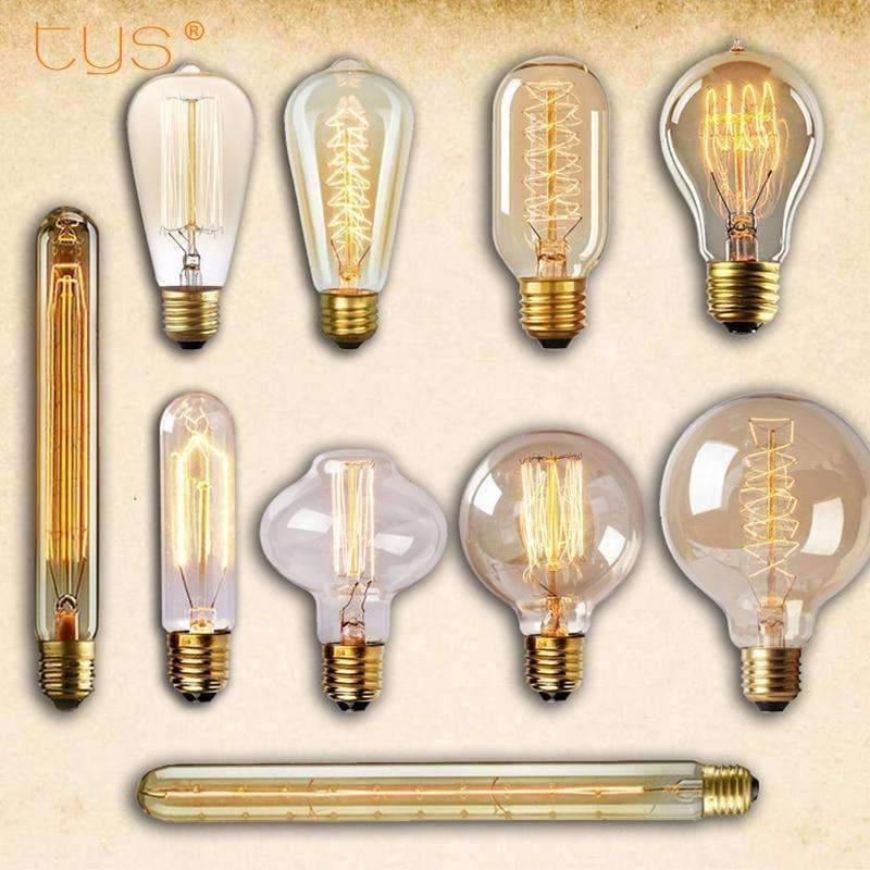 Planet Gates Edison Bulb E27 220V 40W ST64 A19 T45 G80 G95 G12 Retro Lamp Incandescent filament bulb lighting Vintage Light Bulb Edison Lamp