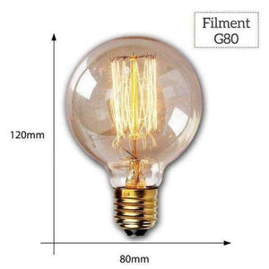 Planet Gates G80 žárovka s vláknem / E27 Edison žárovka lampada retro lampa žárovka ampule vintage žárovka E27 40w 220v pro dekoraci žárovka s vláknem E27 závěsná světla žárovka