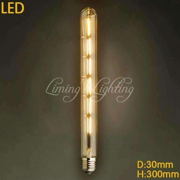 LED žárovka Planet Gates Edison Bulb řady "T" T10/T185/T225/T300 s wolframovým vláknem E27, vintage žárovka, bytová dekorace
