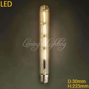LED žárovka Planet Gates Edison Bulb řady "T" T10/T185/T225/T300 s wolframovým vláknem E27, vintage žárovka, bytová dekorace
