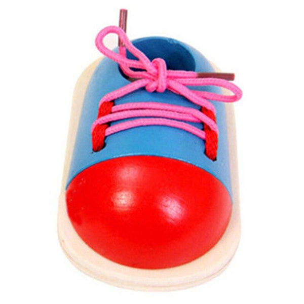 Planet Gates Educational Learning Education 1Piece Fashion Toddler Lacing Shoes Montessori Kids Wooden Toys Children Toys Drop Shipping