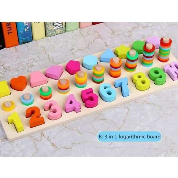 Planet Gates Educational toys Montessori Math Toys Digital Shape Pairing Learning Preschool Counting Board Kids Educational Wooden Toys for Children Gift