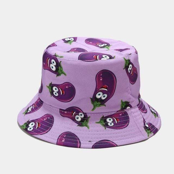 Planet Gates eggplant purple Fashion Cartoon Printed Cute Bucket Hat Summer Reversible Fishermant Hat For Women Men Street Hip Hop Fishing Cap Gorro