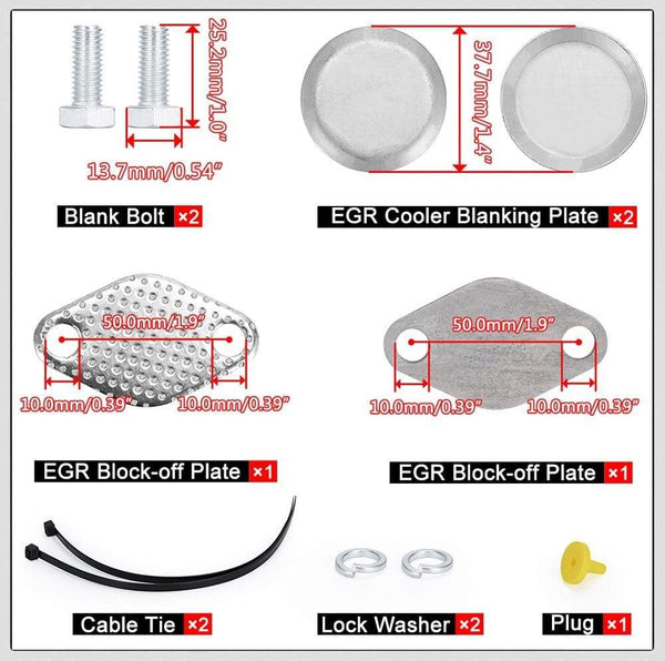 Planet Gates EGR Remove Delete Kit Valve Blanking Bypass Plate Block-Off For BMW 3/5/7Series E46 318d 320d 330d 330xd 320cd 318td 320td EGR07
