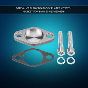 Planet Gates EGR Valve Blanking Block Plates Kit with Gasket for BMW E53 E38 E39 E46 X5 SI-A0254 Car Accessories 8mm Stainless Steel