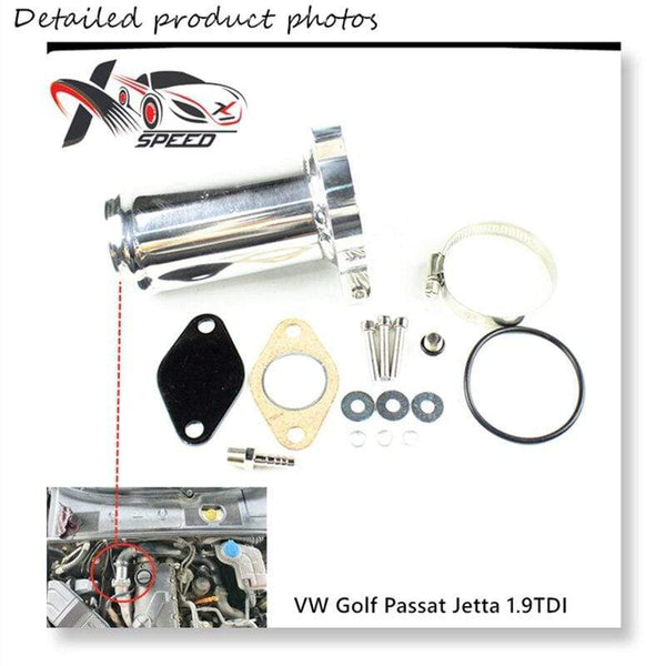 Planet Gates EGR Valve Replacement Pipe suit For VW Audi Skoda 1.9 TDI 130/160 BHP 2.25inch Diesel egr delete kits