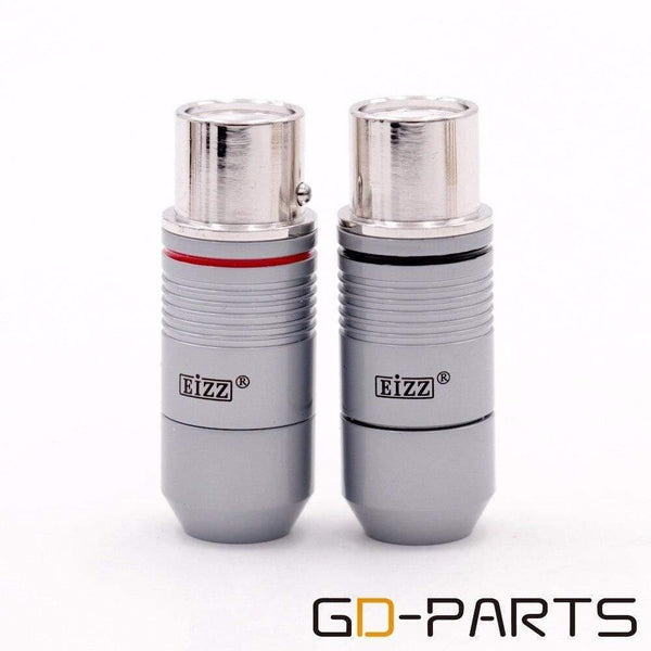 EIZZ 2PCS High end 3 pin Female XLR Connector MIC Snake Cable Jack Adapter Teflon Insulator Platinum Plated phosphor bro