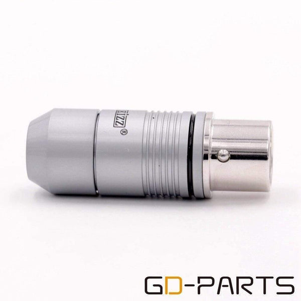 EIZZ 2PCS High end 3 pin Female XLR Connector MIC Snake Cable Jack Adapter Teflon Insulator Platinum Plated phosphor bro