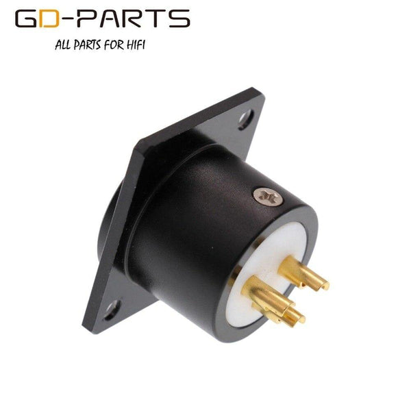 EIZZ High End 3-PIN Male Female XLR Connector MIC AMP CANNON Plug Adapter 24K Gold Plated Tellurium Copper Teflon Insulator 1PC