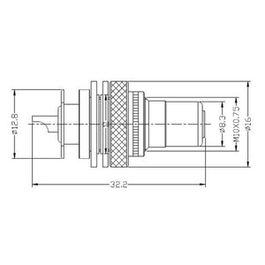 EIZZ RCA Socket Connector Female Tellurium Copper Polishing With No Nickel Gold Chassis Panel Mount Adapter Terminal Plug 1PC