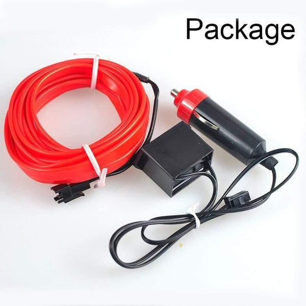 Planet Gates EL Wire 12V Car Flexible Neon DIY Decoration Auto LED Light RGB Lights Strip Cool For Car Central Control Door Outdoor Party