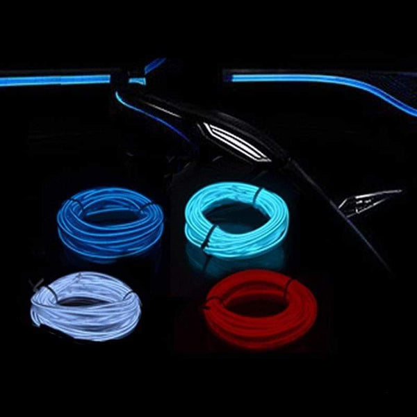 Planet Gates EL Wire 12V Car Flexible Neon DIY Decoration Auto LED Light RGB Lights Strip Cool For Car Central Control Door Outdoor Party