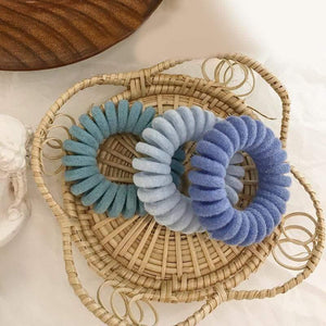Elastic Knit Telephone Wire Hair Bands Girl Woman Hair Accessories Rubber Band Headwear Hair Rope Spiral Shape Hair Ties