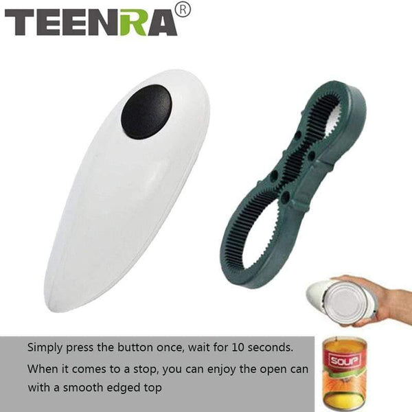 Electric Can Opener One Touch Automatic Jar Opener Bottle Opener Electric Hands Free Kitchen Gadgets
