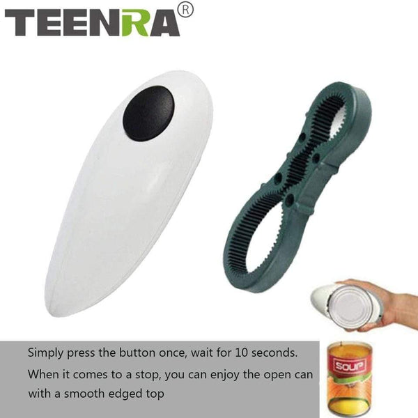 Electric Can Opener One Touch Automatic Jar Opener Bottle Opener Electric Hands Free Kitchen Gadgets