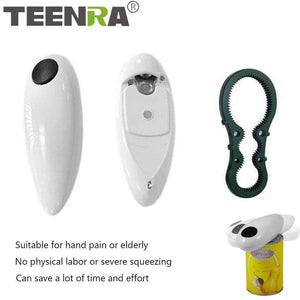 Electric Can Opener One Touch Automatic Jar Opener Bottle Opener Electric Hands Free Kitchen Gadgets
