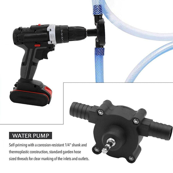 Planet Gates Electric Drill Pump Hand Hydraulic Water Pump Self-priming Gasoline Oil Liquid Fuel Transfer Pumps for Wells Home Garden Tool