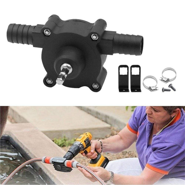 Planet Gates Electric Drill Pump Hand Hydraulic Water Pump Self-priming Gasoline Oil Liquid Fuel Transfer Pumps for Wells Home Garden Tool