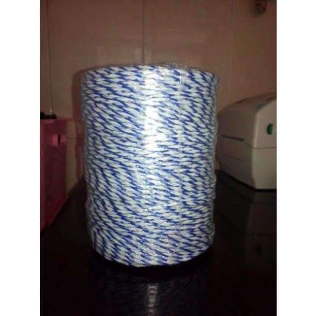 Planet Gates Electric Fence Poly Wire White Blue Polywire with Steel Wire Poly Rope For Horse Fencing Ultra Low Resistance Hot Wire Fencing
