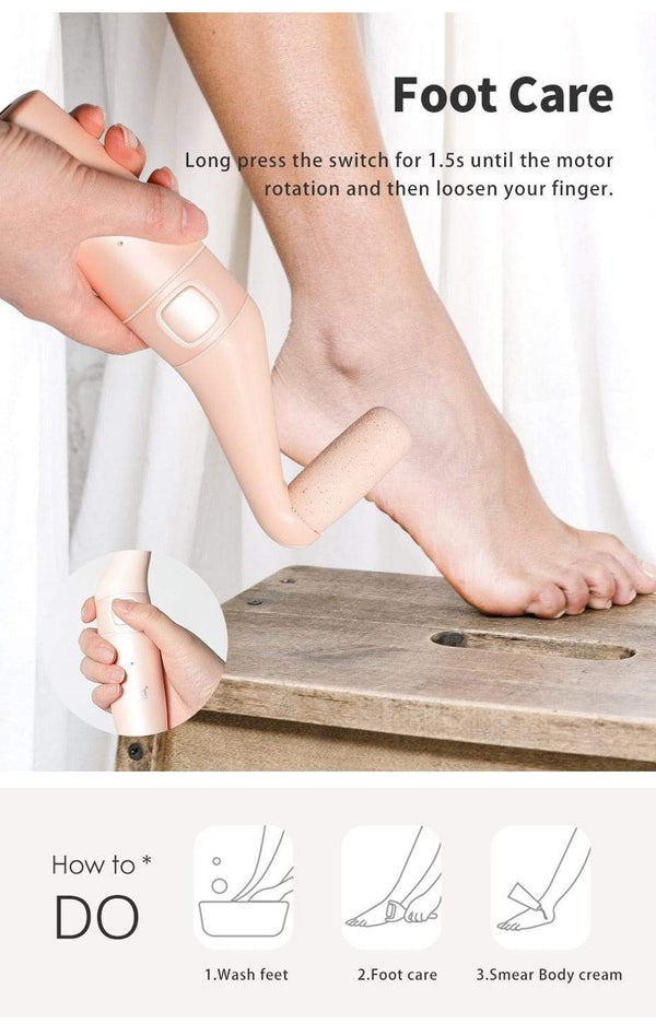 Planet Gates Electric Foot Grinder Vacuum Callus Remover Foot Pedicure Tools Rechargeable Foot Files Clean Tools Polished Nails For Dead Skin