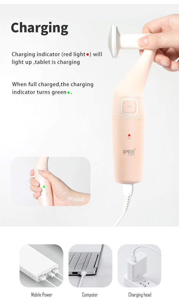 Planet Gates Electric Foot Grinder Vacuum Callus Remover Foot Pedicure Tools Rechargeable Foot Files Clean Tools Polished Nails For Dead Skin