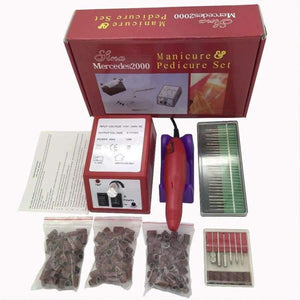 Planet Gates Electric Nail Art Drill Machine Manicure Pedicure Pen Tool Set Kit+30pcs nail drill bit+150pcs sanding bands