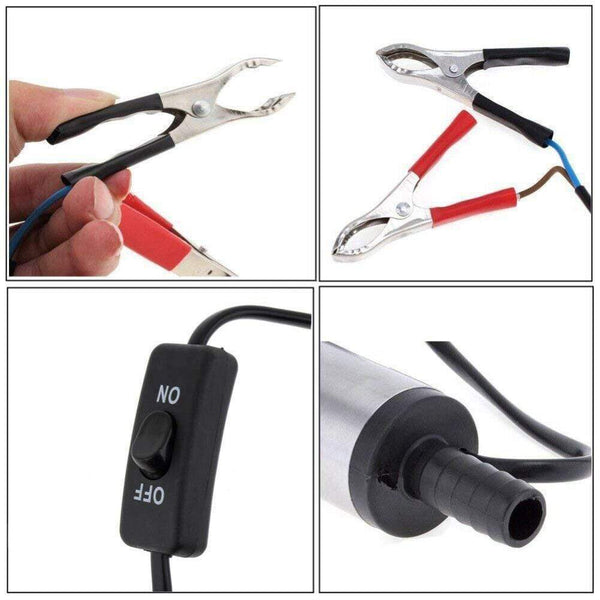 Planet Gates Electric Submersible Pump For Pumping Oil Water Steel Shell 12L/min Fuel Transfer Pump 12 V Volt With 3M Tube