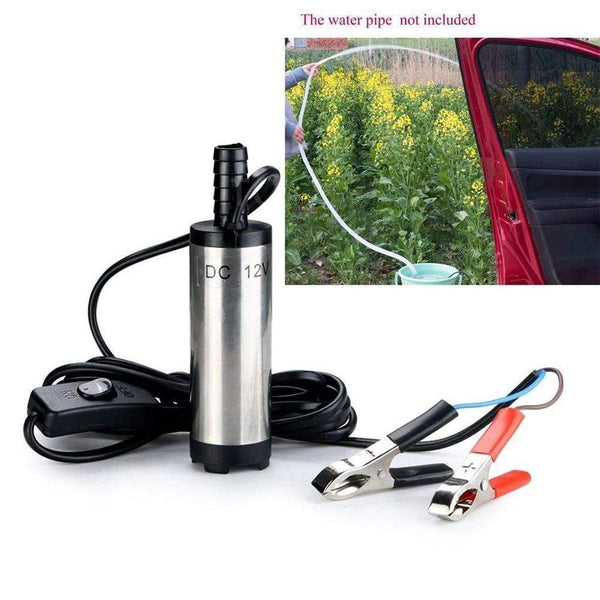 Planet Gates Electric Submersible Pump For Pumping Oil Water Steel Shell 12L/min Fuel Transfer Pump 12 V Volt With 3M Tube